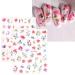 JMEOWIO Spring Flower Nail Art Stickers - 12 Sheets Self-Adhesive Decals for Unique Nail Designs | Nail Supplies Decoration Accessories - Buy Online on GoSupps.com