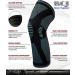 Compression Knee Brace for Arthritis & Weight Lifting Support | Anti-Slip Grip for All Sports - Black Blue Medium - Buy Online on GoSupps.com