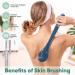 Exfoliating Body Brush Shower Back Scrubber Men Women Elderly - Long Handle Dark Blue - Buy Online on GoSupps.com