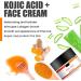 Kojic Acid Face Cream - Vitamin C Cream - Kojic Acid Dark Spot Remover for Face - Moisturiser Face Women Hydrate Skin - Plump Reduce Dryness Restore Elasticity - Even Out Tone Radiance Smooth Tender - Buy Online on GoSupps.com