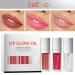 Set of 3 Lip Glow Oil | Hydrating Tinted Plumping Gloss | International Shipping - Buy Online on GoSupps.com