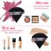 8-Piece Triangle Wedge Soft Velour Powder Puffs Set for Face and Body Makeup - Black - Buy Online on GoSupps.com
