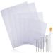 8 Pieces Clear Plastic Mesh Canvas Sheets (10 x 13.5 Inch, 8 x 10 Inch, 6 x 8 Inch, 4 x 4 Inch) with 9 Pieces Large Eye Stitching Needles for Embroidery Craft