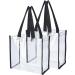 2-Pack Clear Stadium Approved Tote Bags 12x12x6 - Transparent for Work, Sports, Concerts - Black - Buy Online on GoSupps.com