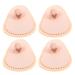 GLSTOY Insoles 4pcs Splitters Pad Curled Practical Light Isolation for Sole Claw Separators Support Discomfort Foot Realign A Big Varus Front Bunion Splint Pads Valgus Toe Bending Alignment Spacers Light Yellow 10.5x7x0.6cm