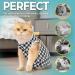 Avont Cat Recovery Suit - 2 Pack Post-Surgery Relaxation Clothing Leakage Protection for Abdominal Wounds - Medium Black/Pink Plaid - Buy Online on GoSupps.com