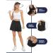 PERSIT Women's High Waisted Pleated Tennis Skirt with Pockets and Shorts - Large Black - Buy Online on GoSupps.com