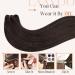 LAAVOO TREATE Real Hair Extensions - Brown Sew-In Weft 40cm with Light Brown Highlights - 100g #9/12 Tresses for Effortless Style - Buy Online on GoSupps.com