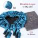 Silk Satin Bonnet for Curly Hair | Double Layer Reversible Cap for Women | Blue Sleeping Bonnet - Buy Online on GoSupps.com