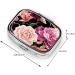 Travel Pill Cases with Mirror | Small Portable 2 Compartment Organizer | Colorful Rose Floral Tablet Holder for Purse - Buy Online on GoSupps.com