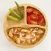 Nohla Bamboo Baby & Toddler Suction Plate Bowl Set with Silicone Spoon - Secure Grip on Smooth Surfaces - Eco-Friendly BPA-Free - Blue - Buy Online on GoSupps.com
