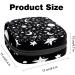 Buy Stylish Menstruation Pad Bag with Zipper | Black & White Moon-Star Design | Women's Tampon & Napkin Organizer - International Shipping Available - Buy Online on GoSupps.com