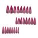Shop Halloween Press on Nails - Long Almond & Stiletto Designs | 24pcs Black Spider Web & Red Fake Nails for Women - Buy Online on GoSupps.com