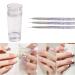 Famidiqgo 3-Part Nail Art Stamp Set - French Pointed Nail Stamp Clear Jelly Stamper & Brushes for DIY Nail Studio - Buy Online on GoSupps.com