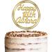 Personalised Acrylic Birthday Cake Topper by KreateSquare - Customised With Any Name Any Age Custom Colour Birthday Cake Decoration (Gold) - Buy Online on GoSupps.com