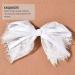 Minkissy Big Bow Hair Barrette Lace Bowknot Hair Clips Ribbon Bow Clips Decorative Hair Accessories for Women Girls Teens (White) - Buy Online on GoSupps.com