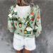 Yihaojia Christmas Hoodies Women Xmas Funny Graphic Print Blouse Tops V Neck Button Up Long Sleeve Holiday Sweatshirt Black#132 Large - Buy Online on GoSupps.com