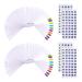100 ps Fan-shaped False Nail Swatch Sticks with Number Stickers for Color Display, Nail Polish Practice Sticks, Nail Art Display, Nail Color Wheel, Nail Sample Tips Sticks. (Transparent)
