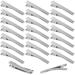 Ruisita 120 Pieces Alligator Hair Clips Metal Single Prong Silver Hair Clips for Hair Accessories 2.2 Inch 2.2 Inch (Pack of 120)