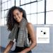 Buy Stryve Gym Towel+ Silver Gray - Antibacterial Anti-Slip Fitness Towel with Magnetic Clip & Bag 105x42.5 cm - Perfect for International Shipping - Buy Online on GoSupps.com