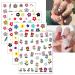 JMEOWIO 16 Sheets Cute Nail Stickers for Kids - Self-Adhesive Fruit & Flower Nail Art Decals | Nail Design Accessories - Buy Online on GoSupps.com