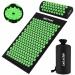 Acupressure massage mat and acupressure Pillow with carry bag relaxation & meditation - acupressure mat with pillow acupressure set included neck Pillow for tease and back pain (black+green)