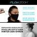 FLOWZOOM Black Fabric Masks | Washable Mouth & Nose Protection | Adjustable Elastic Bands | Size M - International Shipping Available - Buy Online on GoSupps.com