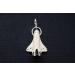 Minibling Spaceship Charm Zipper Pull - Handmade Ceramic 32mm Fashion Jewelry | Silver-Plated Chain Pendant & Beggar Bracelet Trailer - Buy Online on GoSupps.com