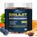 6 in 1 Pure Himalayan Natural Shilajit Gummies with Ashwagandha Gokshura Sweetened by Organic Honey 100% Natural & Non-GMO Gold Grade Shilajit for Men & Women (60 Gummies)