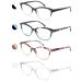 MODFANS Women Reading Glasses 2.0 4 Pair Stylish Ladies Readers with Comfort Spring Hinge Pattern Design Pouch Included 4 Pack Mix Color 2.0 x