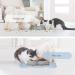 Coomazy Cat & Dog Bowl Mat - Silicone Lining Non-Slip Feed Mat (45x26cm Blue) for Easy Clean & Spill Prevention - Buy Online on GoSupps.com