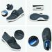 Men's Extra Wide Diabetic Slippers with Adjustable Closures Breathable Mesh Walking Sneakers for Arthritis & Swollen Feet | Black/Gray, Size 11.5 - Buy Online on GoSupps.com