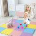 Tamiplay 16Pcs Foam Play Mat Set with Storage Bag - Soft Interlocking Floor Mats for Baby - Solid Colored Foam Puzzled Exercise Mats (Pink/Purple/Yellow/Light Blue) - Buy Online on GoSupps.com