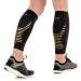 Mava Sports Calf Sleeves Compression (Pair) Leg Compression Calf Sleeve for Runners for Men & Women Unisex Gold Small