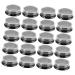 20pcs Eye Shadow Box Nail Accessories Small Containers with Lids Nail Rhinestone Storage Case Grid Black 3.9x3.9cm