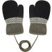 Infant Toddlers Winter Mittens with Anti-Lost String | Cute Cartoon Gloves for Baby Girls Boys 0-3 Years | Dual Layers Plush Padded Knitted Gloves in Black - Buy Online on GoSupps.com