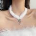 Shop Oralgos Fashionable Wedding Necklace - Chic Snowflake Choker & Adjustable Chain - Plush Material - Buy Online on GoSupps.com