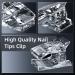 Sanie 10 Pcs Nail Tips Clip for Quick Building Gel Nail Forms - Clear UV LED Builder Clamps for DIY Manicure Nail Art - Buy Online on GoSupps.com