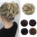 Silk-Co hair part with rubber band dutt with hair wavy soft dutt hair part with rubber band 55 g lured hair thickening hair extensions messy bun updos ash blonde locked 55 g ashblond