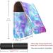 Stylish Leather Lipstick Case with Mirror | Mini Lip Gloss Organizer Bag - Colorful Floral Design - Buy Online on GoSupps.com