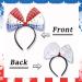 4th of July Sequin Headband Bow - Patriotic Hair Hoop for Independence Day Parade Party - Red White Blue Hair Accessory - Buy Online on GoSupps.com