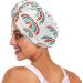 Creative Doodle Rainbow Dry Hair Cap Set | 2 Piece Quick Drying Towel & Button Headband - Super Absorbent Soft & Comfortable - Buy Online on GoSupps.com