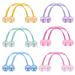 6 Pairs Bubble Ball Hair Ties Ponytail Holders Circle Elastic Bead Hair Ties Assorted with Balls Acrylic Colorful Hair Bands Rubber Hair Accessories for Girls Kids Women Baby Toddler
