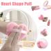 Buy 12 Heart Shape Powder Puffs - Washable & Reusable Soft Plush Makeup Sponge for Face & Body - Perfect for Loose Powder & Foundation - Pink Heart - Buy Online on GoSupps.com