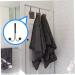 KICHOUSE 2pcs Double Hook Wall Mounted Organizer Over Door Storage Rack Door Hanger Metal Clothes Hook 14x9cm Black - Buy Online on GoSupps.com