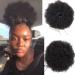 WENYU Afro Puff Drawstring Ponytail Human Hair Bun For Black Women 8A Brazilian Virgin Afro Kinky Curly Clip In Ponytail Extension Human Hair Pieces Natural Color (6 Inch  Drawstring Ponytail) 6 Inch (Pack of 1) Afro Puf...