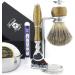6 Pc Men's Shaving Kit - Edge Razor Badger Hair Brush Soap & Bowl | Perfect Grooming Set - Buy Online on GoSupps.com