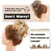Uleeso 1 PCS Messy Bun Hair Dish Donut Scrunchie Hair Piece Curly Wavy Synthetic Chignon Updo Ponytail Extensions for Women Girls (4# Black Brown) - Buy Online on GoSupps.com