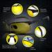 BLUPOND Set of 2 HD Day and Night Driving Glasses - Polarized Sunglasses with Yellow Night Vision Lenses, Car Clip Holder - 1 Yellow + 1 Black Lens - Buy Online on GoSupps.com