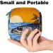 Shop Multicolored Storage Bags for Women's Essentials - Bandages Tampons & More | Portable Bags with Sunset & Beach Waves Design - Buy Online on GoSupps.com